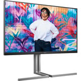 AOC U32U3CV 31.5" 4K Ultra HD monitor Zwart/zilver, 1x DisplayPort, 2x HDMI, 2x USB-C, 4x USB-A, 1x RJ-45