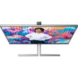 AOC U32U3CV 31.5" 4K Ultra HD monitor Zwart/zilver, 1x DisplayPort, 2x HDMI, 2x USB-C, 4x USB-A, 1x RJ-45