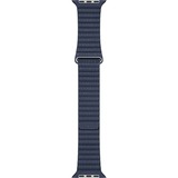 Apple Duikersblauw leren bandje (44 mm) - Large horlogeband Donkerblauw