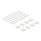 DeLOCK Keystone Module RJ45 Jack naar LSA Cat 6a toolfree, 8 stuks Meerkleurig