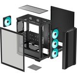 DeepCool CC560 V2 midi tower behuizing Zwart | 2x USB-A | Tempered Glass