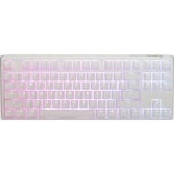 Ducky One 3 RGB TKL White, gaming toetsenbord Wit/zilver, BE Lay-out, Cherry MX RGB Red, RGB leds, TKL, ABS