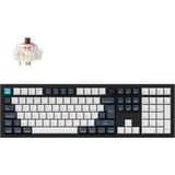 Keychron Q6 Max-M3Z QMK, toetsenbord Zwart, BE lay-out (AZERTY), Gateron Jupiter Brown, RGB leds, Hot-swappable, Bluetooth, 2.4GHz