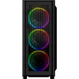 Sharkoon RGB Wave, Tower-behuizing Zwart | 2x USB-A 3.2 (5 Gbit/s) | 1x USB-C 3.2 (5 Gbit/s) | 2x Audio | Window-Kit