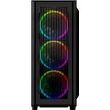 Sharkoon RGB Wave midi tower behuizing Zwart | 2x USB-A | 1x USB-C | RGB | Tempered Glass