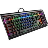 Sharkoon SKILLER SGK40 RGB mechanisch gaming toetsenbord Zwart, BE lay-out (AZERTY), Huano Red, 100%, RGB leds