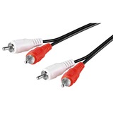 goobay 2x Tulp kabel Zwart, 1,5 meter, Stereo