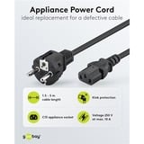 goobay Eurostekker > C13 kabel Zwart, 5 meter