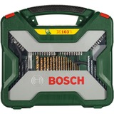 Bosch 103-delige X-Line titanium boren- en schroefbitset boor- en bitset Groen