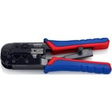 KNIPEX Krimptang 97 51 10 SB Blauw/rood, RJ-11/12 en RJ-45 stekker