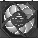 Lian Li UNI FAN SL-INF LCD FLEX 120 Wireless RGB case fan Zwart, 120 x 124 x 28 mm, PWM