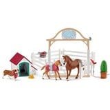 Schleich Horse Club - Hannahs gastpaarden met hond Ruby speelfiguur 42458