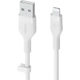 Belkin BOOSTCHARGE Flex USB-A-kabel met Lightning-connector Wit, 3 m