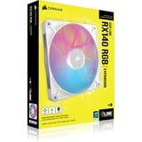 Corsair iCUE LINK RX140 RGB White 140 mm PWM-fan, Single Fan case fan Wit, 4-pin PWM