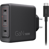 Lenovo 100W GaN Multi-port USB-C oplader Zwart, 3x USB-C