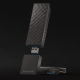 Netgear Nighthawk WiFi 7 Tri-Band USB 3.0 Adapter wlan adapter Zwart, USB 3.0