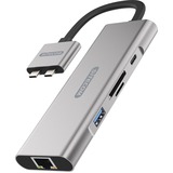 Sitecom Dual USB-C Multiport Pro Adapter Grijs