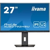 iiyama ProLite XUB2792HSU-B5 27" monitor Zwart, 75 Hz, VGA, HDMI, DisplayPort, USB, Audio 