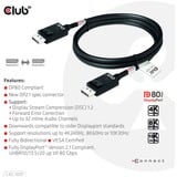 Club 3D DisplayPort 2.1 Bi-Directional VESA DP80 Certified Kabel 4K 240 Hz Zwart, 1,2 meter