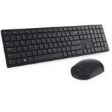 Dell Professioneel draadloos toetsenbord en muis - KM5221W, desktopset Zwart, EU lay-out (QWERTY), 1600 dpi