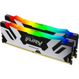 Kingston FURY 32 GB DDR5-6800 Kit werkgeheugen Zwart/zilver, KF568C36RSAK2-32, Renegade Silver, XMP