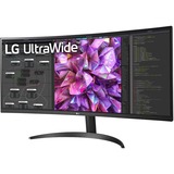 LG UltraWide 34WQ60C 34" Curved UltraWide Monitor Zwart, 2x HDMI, 1x DisplayPort