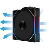 Lian Li UNI FAN TL 120 Wireless Reverse Blade RGB case fans Zwart, 3 stuks, 120 x 124 x 28 mm, PWM, Incl. controller