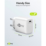 goobay USB-C PD GaN snellader (20 W) Wit, 1x USB-C, Power Delivery 3.0