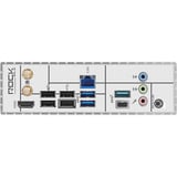 ASRock B850 ROCK WIFI 7 socket AM5 moederbord Zwart/zilver, RAID, 2.5Gb-LAN, Wi-Fi 7, BT, Sound, ATX