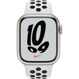 Apple Watch Series 7 Nike smartwatch Zilver/wit, 41 mm, Aluminium, Wifi