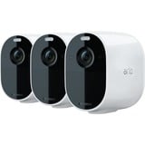 Arlo Essential Spotlight Camera beveiligingscamera Wit/zwart, 3 stuks, WLAN, Full HD