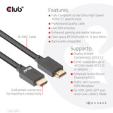 Club 3D Ultra High Speed HDMI 2.1 kabel Zwart, 4 meter, 8K