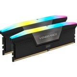 Corsair 64 GB DDR5-6000 Kit werkgeheugen Zwart, CMH64GX5M2B6000C30, Vengeance RGB, XMP