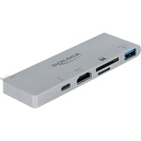 DeLOCK Docking station voor MacBook met 4K en PD 3.0 Grijs