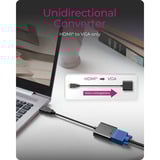 ICY BOX IB-AC502a HDMI naar VGA Adapter Zwart