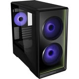 Lian Li Lian Li Vector V150                   bk midi tower behuizing Zwart | 2x USB-A | 1x USB-C | RGB | Window