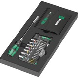 Wera 9750 Schuimrubberen inzetstuk met Kraftform Kompakt en Tool-Check PLUS Set 1, 57‑delig gereedschapsset Zwart/groen