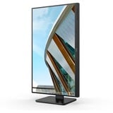 AOC 24P2QM 23.8" monitor Zwart, 2x HDMI, 1x Displayport, DVI-D, VGA, USB-A 3.2, USB-B 3.2