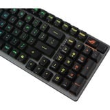 ASUS ROG STRIX SCOPE II 96 RX Wireless, gaming toetsenbord Zwart, US lay-out, ROG RX Red, 96%, RGB leds, Hot-swappable, PBT Double-shot, Bluetooth / 2.4GHz / USB 2.0