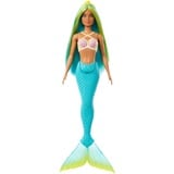 Barbie Dreamtopia - Zeemeerminpop - Blauw en geel haar en turquoise staart 