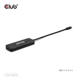 Club 3D USB-C naar 3x HDMI hub Zwart
