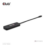 Club 3D USB-C naar Triple HDMI MST Hub 4K60Hz adapter Zwart
