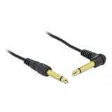 DeLOCK 6,35 mm 2-Pins Mono Jack (male) > Mono Jack (male) kabel Zwart, 2 meter