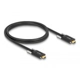 DeLOCK SuperSpeed USB-C 3.2 Gen 2 kabel met schroeven Zwart, 1 meter
