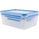 Emsa Clip & Close Vershoudbakjes 1/2,3/3,7 L hoekig doos Transparant/blauw
