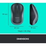 Logitech MK270 draadloze desktopset Zwart, EU lay-out (QWERTY), Rubberdome