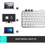 Logitech MX Keys Mini Minimalist Wireless Illuminated Keyboard, toetsenbord Lichtgrijs, US lay-out, Bluetooth