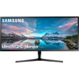 SAMSUNG LS34J550WQRXEN 34" UltraWide Gaming Monitor Donkergrijs, 2x HDMI, DisplayPort