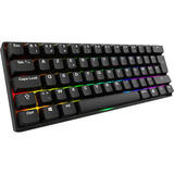 Sharkoon SKILLER SGK50 S4 Gen2 PBT RGB mechanisch gaming toetsenbord Zwart, BE lay-out (AZERTY), Gateron G Pro 3.0 Yellow, 60%, Hot-swappable