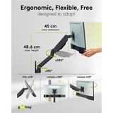goobay Single Monitor Wall Mount, 17 tot 32 inch wandmontage  Zwart